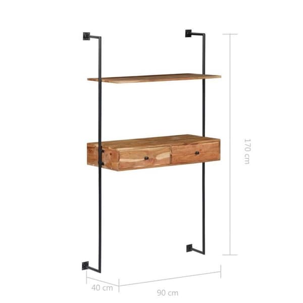 vidaXL Väggskåp 90x40x170 cm Solid akaciaträ 247694