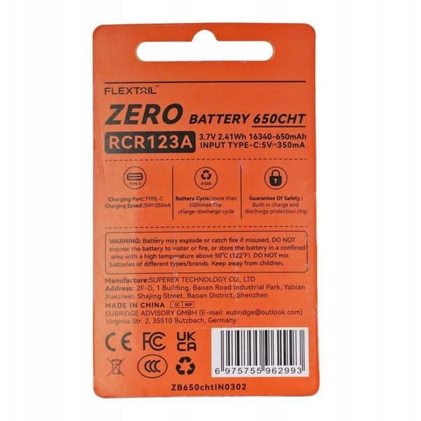 Usorterad ZÃRO BATTERIE 650 CHT
