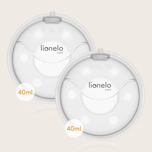 2 x Mjölkopsamlarna LIONELO Milky Plus - 2 x 40 ml - Diskret - Handsfree - Stängd förpackning
