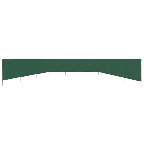 vidaXL 9 Panel Rumsavdelare Tyg 1200 x 80 cm Grön