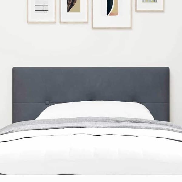 vidaXL Sänggavel Mörkgrå 90 cm Sammet 42007132