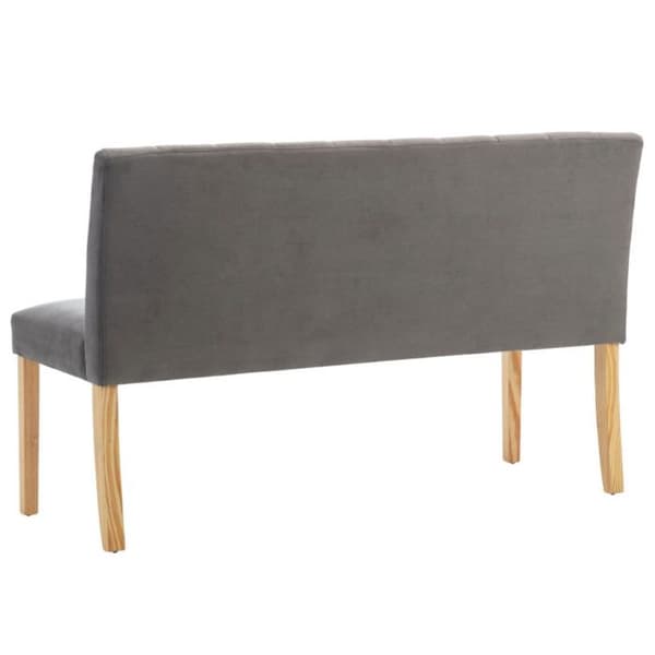 vidaXL Bänk 140 cm Grå Tyg