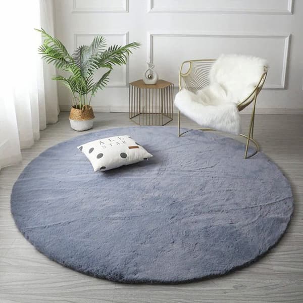 Rund matta Rabbit Strado 140x140 Silver (ljusgrå)