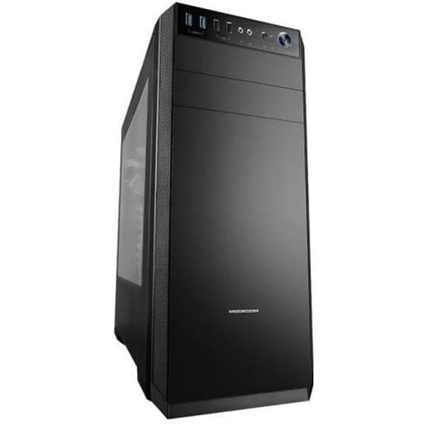 PC-chassi - MODECOM - OBERON Pro - MIDI ATX-torn - Svart - 2 x USB 3.0 - 5 interna fack