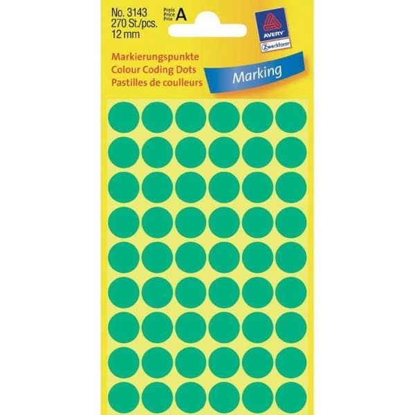 Färgpellets AVERY ZWECKFORM 3143 Ø12 …