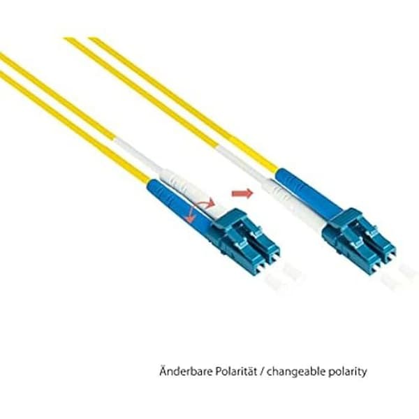 Fiber Optic Cable - GOOD CONNECTIONS - LW-910LC - 10 m - OS2 - Gul - LC Duplex