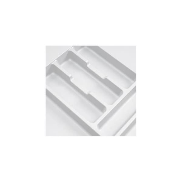 Emuca Bestickbricka Optima Vertex/Concept 500mm (16mm panel), 900, Vit plast, Plast.