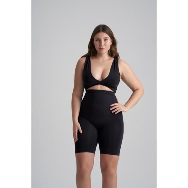 Hög midja leggings för kvinnor Bye Bra High Soft Touch Seamless - svart