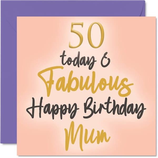 Födelsedagskort för mamma Stuff4 - modell GCARD-145-FABMUM-50-FBA