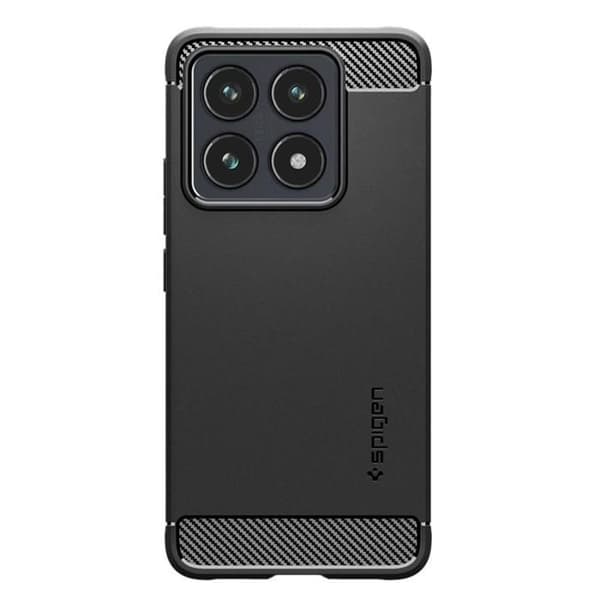Telefonfodral - SPIGEN - Rugged Armor - Xiaomi 14T - Matt Svart - Stötsäkerhet