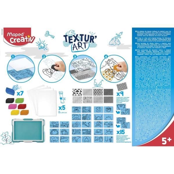 Textur' Art ritplatta - MAPED CREATIV - Chateaux - Prinsessor