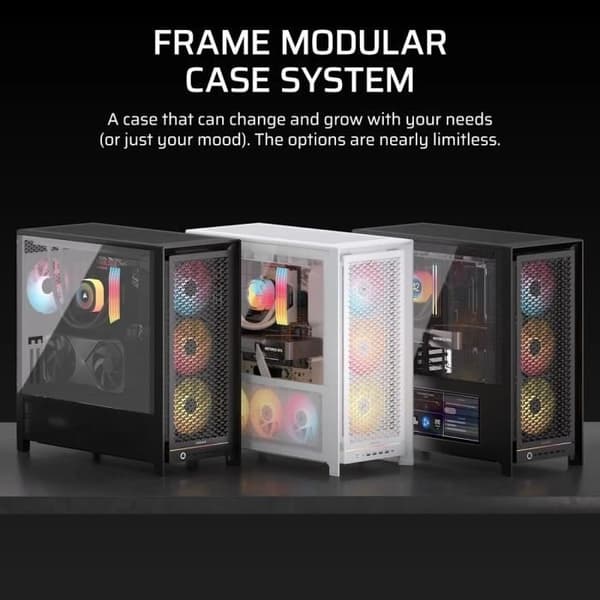 PC-chassi - CORSAIR - FRAME 5000D Mid-Tower Airflow-chassi - Kylare upp till 420 mm - Svart