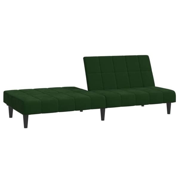 vidaXL 2-sits bäddsoffa Mörkgrön sammet 375843