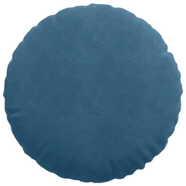 vidaXL Sittkuddar 2 st Blå Ø50 x 19 cm Sammet 42014173