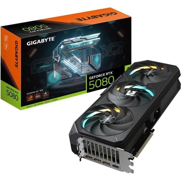 Grafikkort - GIGABYTE - GeForce RTX 5080 GAMING OC - 16 GB