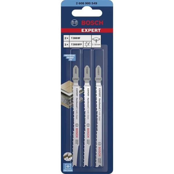 Sågarblad - BOSCH EXPERT - 2608900549 - 3 blad - Hårt trä - Precisionsskärning