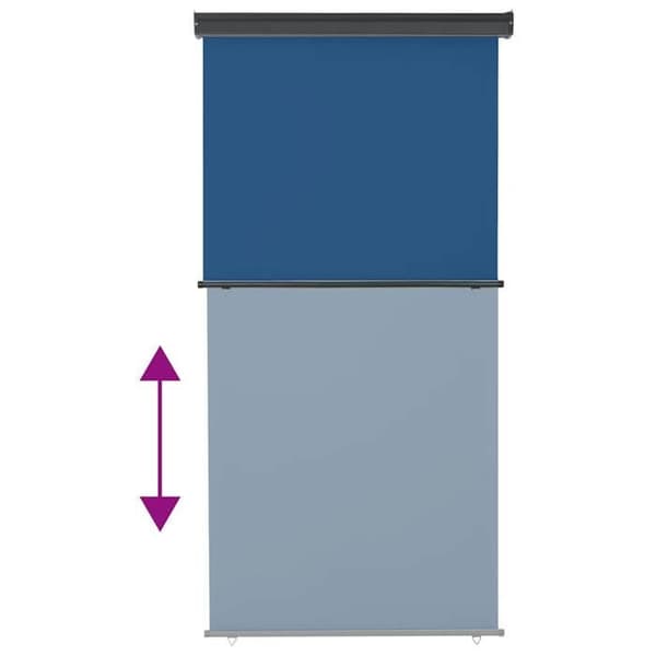 vidaXL Balkongavl 120x250 cm Blå