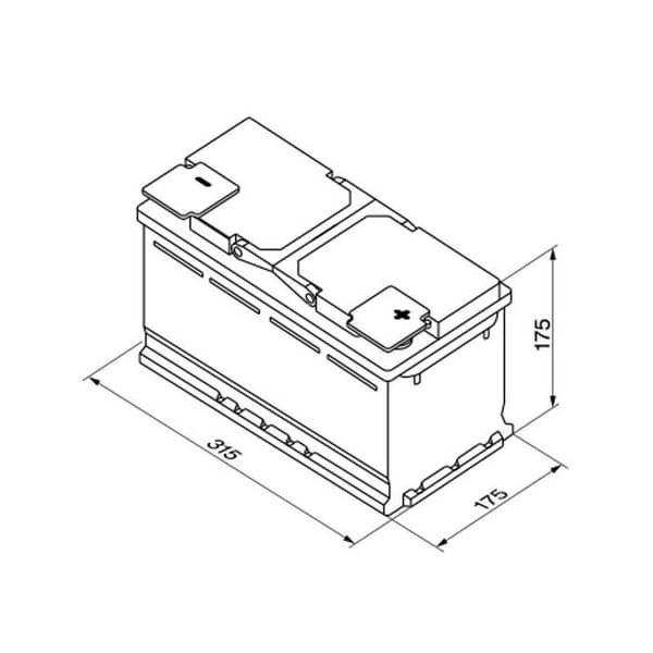 BOSCH Bilbatteri S4010 80Ah 740A / höger
