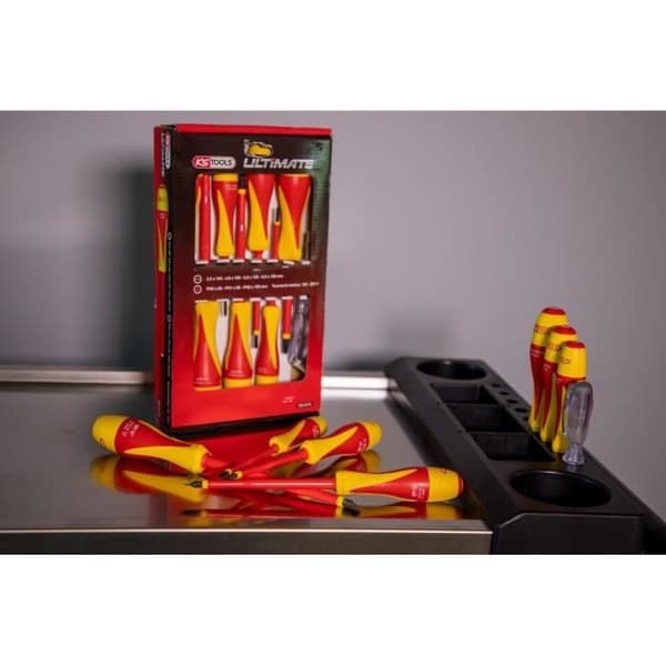 Skruvmejselset - KS Tools - 922.6218 - 7 delar - Isolerade 1000V - Spår- och PH-bits