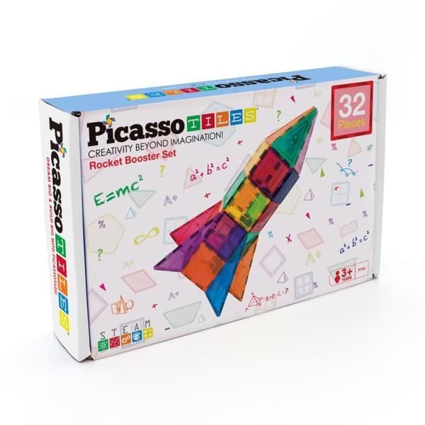 Byggspel - TACTIC - PICASSOTILES - 32 bitar - Rymdtema - Magnetisk