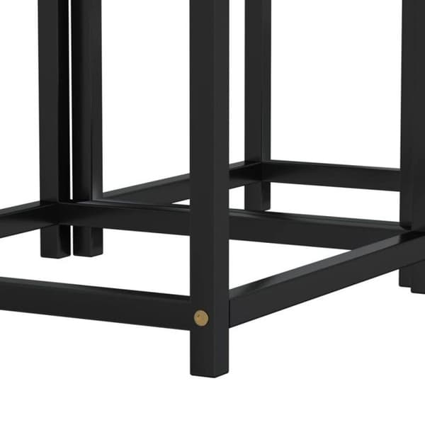 vidaXL Tebord 2 st MDF Svart och Gul
