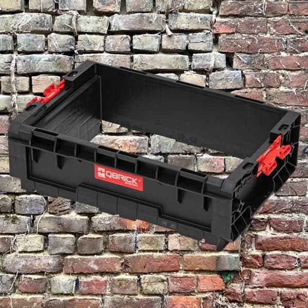 Modulär Verktygslåda - Qbrick System - Box Extender 2.0 - Stapelbar - 9L - Svart Plast