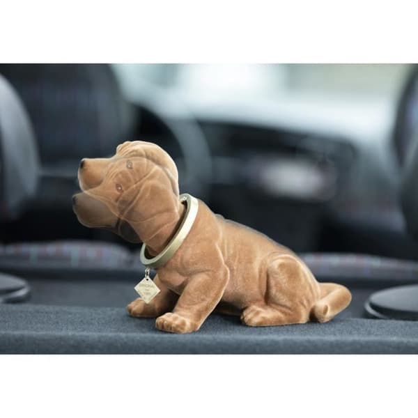 Figur - Dackel med svängd kropp stor - Plast - 30 cm - Rörlig huvud