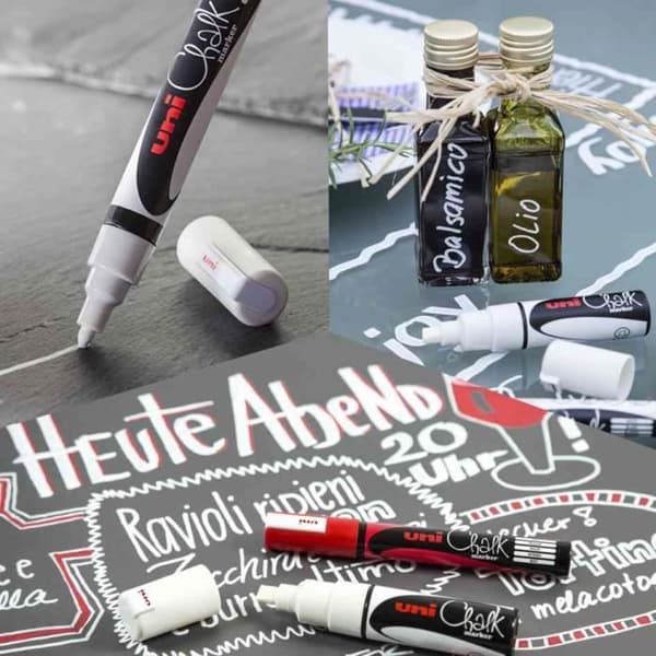 Krita chalk - UNIBALL - PWE17K AR - Silver - Rektangulär spets - Utplånbar 15 mm