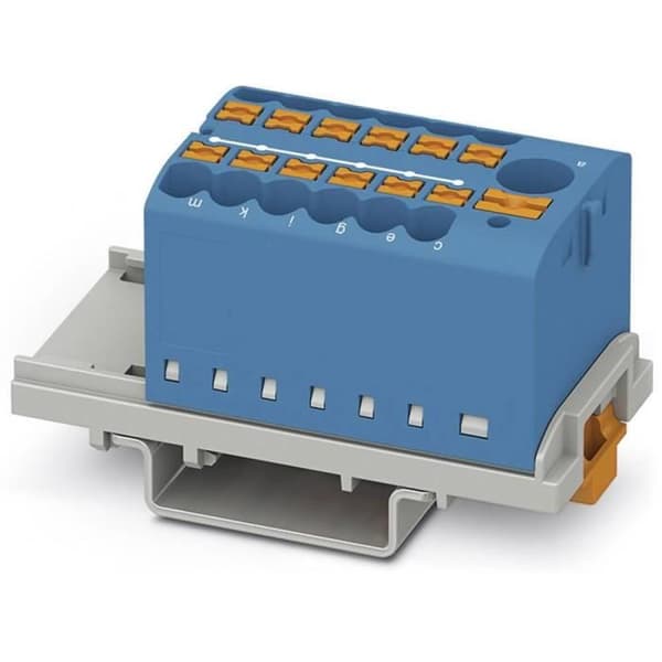 Distribution block - PHOENIX CONTACT - PTFIX 6-12X2,5-NS35 - 0.14 mm² - 2.50 mm² - Blå