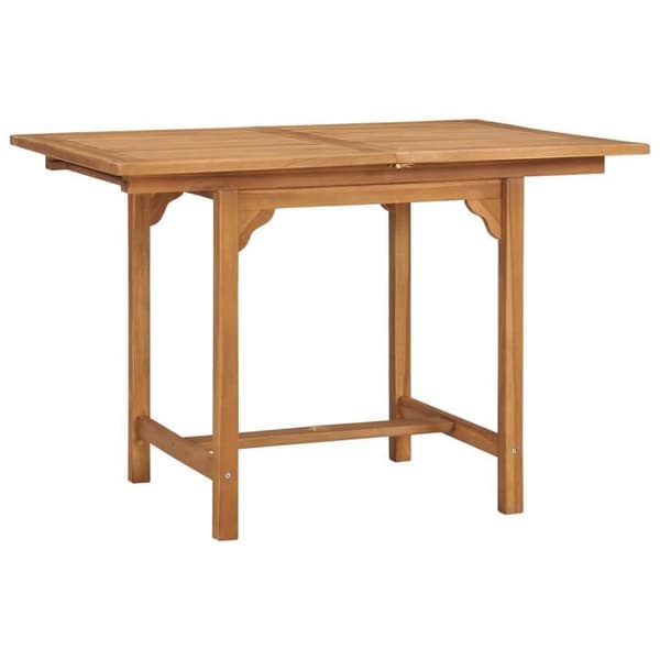 vidaXL Utsträckbar trädgårdsbord (110-160)x80x75 cm Solid Teck 47420