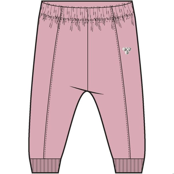 Hummel Mini Regular Pintuck baby joggingsbyxor - pink nectar