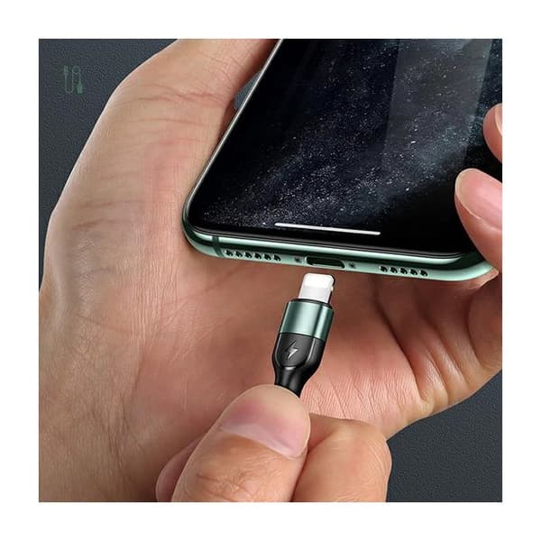USAMS Lightning-kabel 1m i färgen Grön