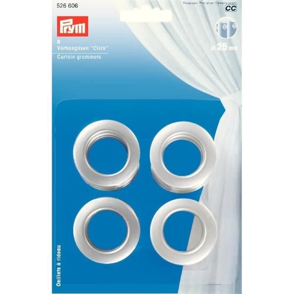 PRYM Gardinöglor 25 mm Matt Silver