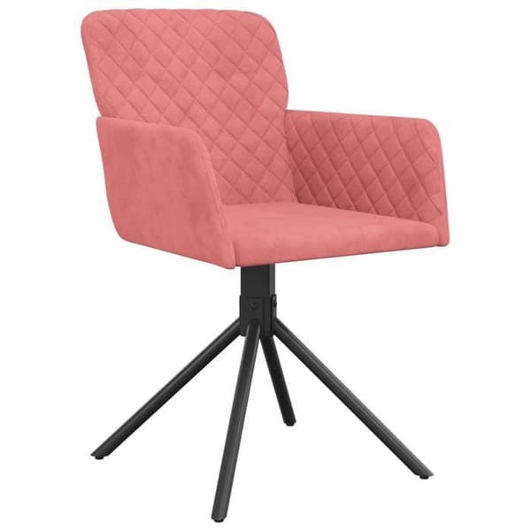 vidaXL Snurrande matstolar set om 2 Rosa Sammet 344794