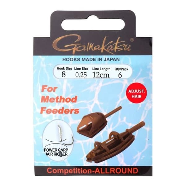 Gamakatsu Method Feeder Hår Justerbar krok 12 cm - silver - 8