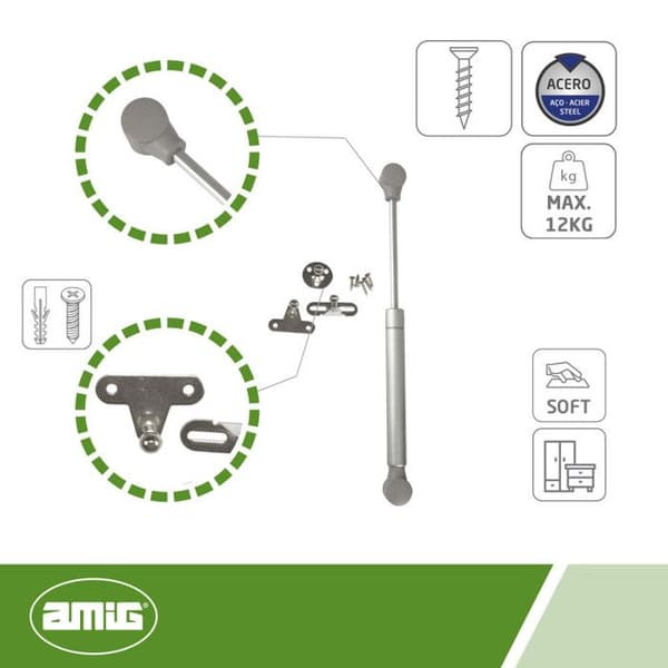 AMIG | Justerbar gas-kompass 97 | 12 kg | Grå