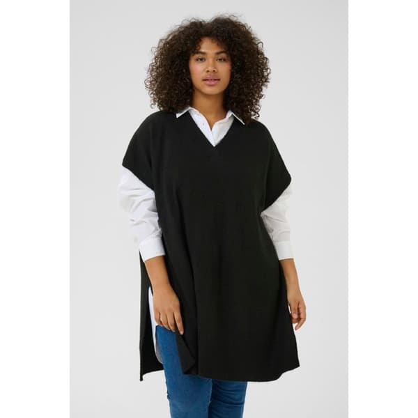 Poncho stickad dam KAFFE Curve Annett