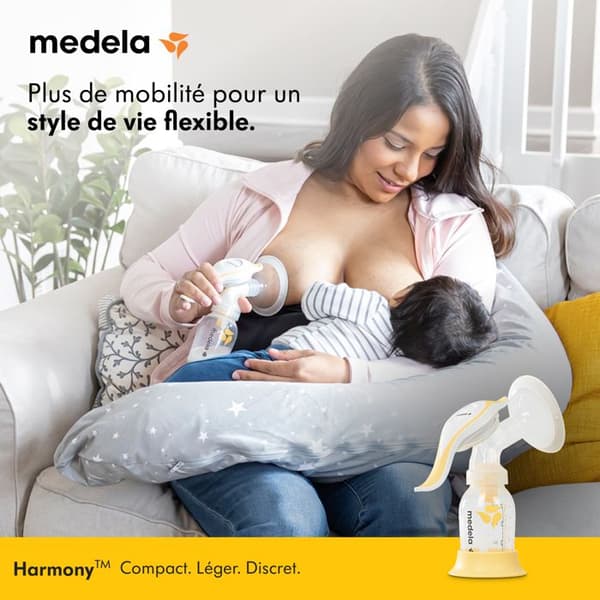 MEDELA - Manuell bröstpump Harmony Flex™ - Ergonomisk och lätt