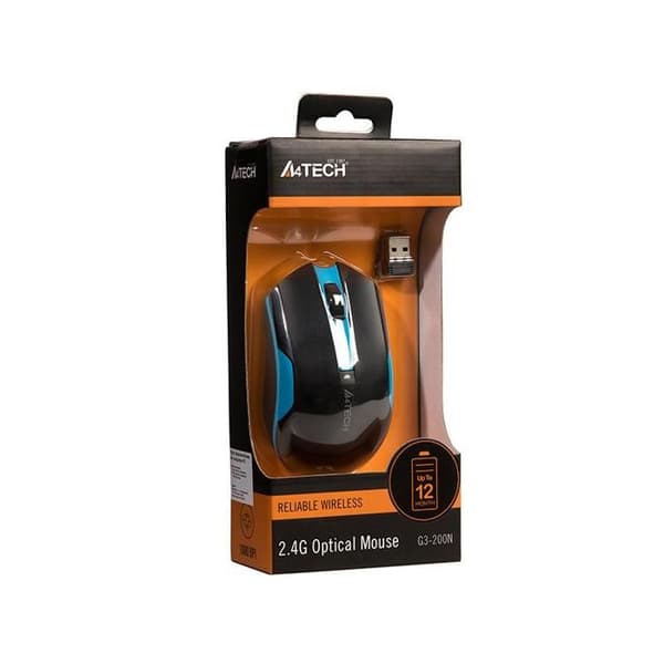 Dator mus - A4Tech - G3-200N - Trådlös - Optisk - 1000 DPI