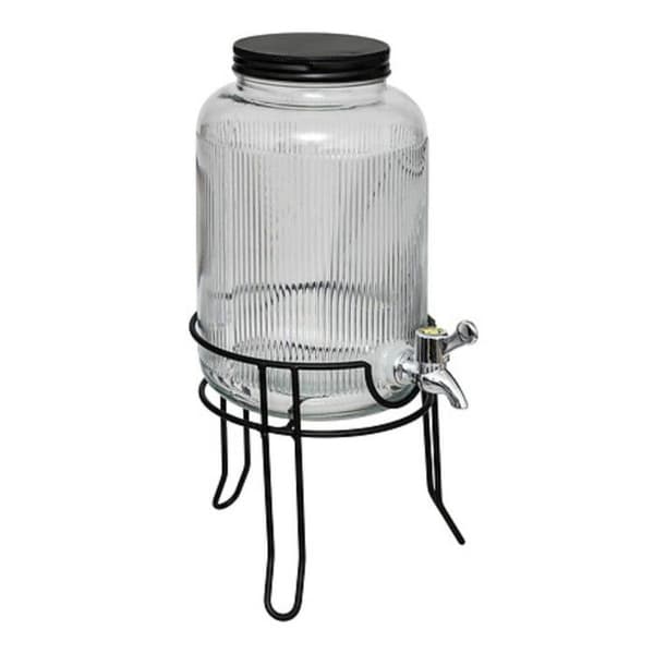 Dryckesdispenser & 4 Glas "Glas" 4L Transparent