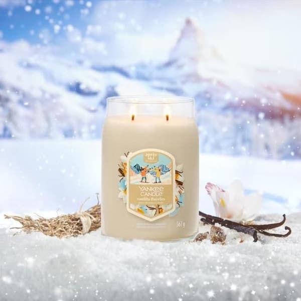 YANKEE CANDLE Giara Grande i glas Vanilla Flurries