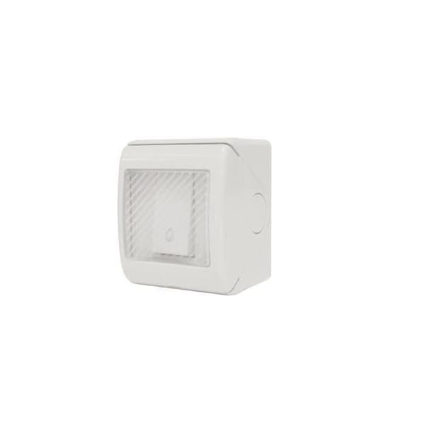 SCS SENTINEL 230V tryckknapp - Klippkapacitet 16A - IP55 - Vit
