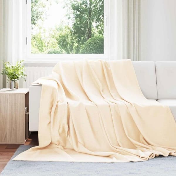 Täckning - VIDAXL - 6 st - 270 x 240 cm - Kräm - Polyesterfleece