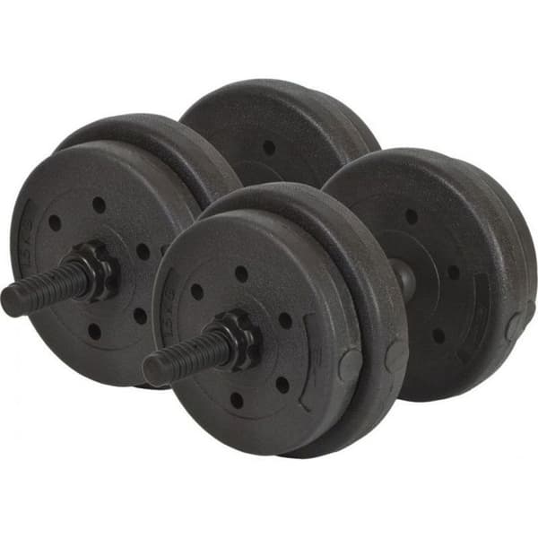 Hantel - EB Fit B/Box - Bituminös - 2 x 8 kg - Svart