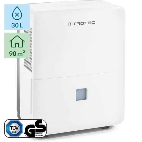 Avfuktare TROTEC TTK 96 E - max. 30 l/dag - 2 hastigheter - Vit