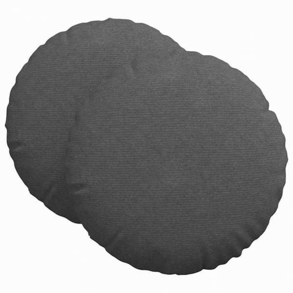 Coussin Vidaxl Sittkuddar 2 st Mörkgrå Ø 80 cm
