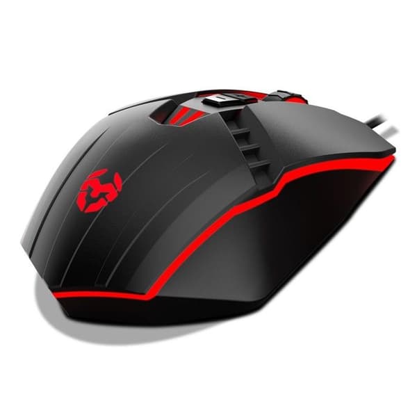 Souris Gaming - KROM - KALAX - Optisk sensor 3200 dpi - LED-belysning - 7 knappar
