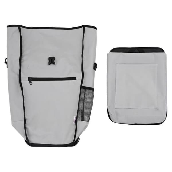 Cykelväska - 20 L - Grå - Polyester - Mått 34x16x59 cm