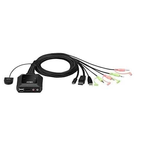 KVM-switch - CS52DP-AT - 2 portar - USB-C - Kompakt - Trådad