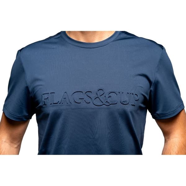 T-shirt barn Flags&Cup Fresko - marin